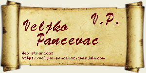 Veljko Pančevac vizit kartica